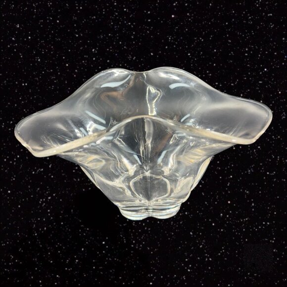 DUNCAN & MILLER Clear Canterbury Centerpiece Crimped Bowl Dish Wavy Top Vintage - Picture 16 of 16